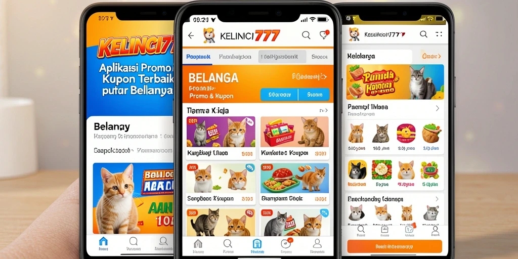 Screenshot antarmuka KELINCI777 menunjukkan fungsi aplikasi Promo & Kupon.