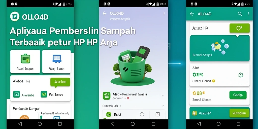 Tampilan antarmuka OLLO4D yang sederhana dan intuitif untuk pembersihan sampah.