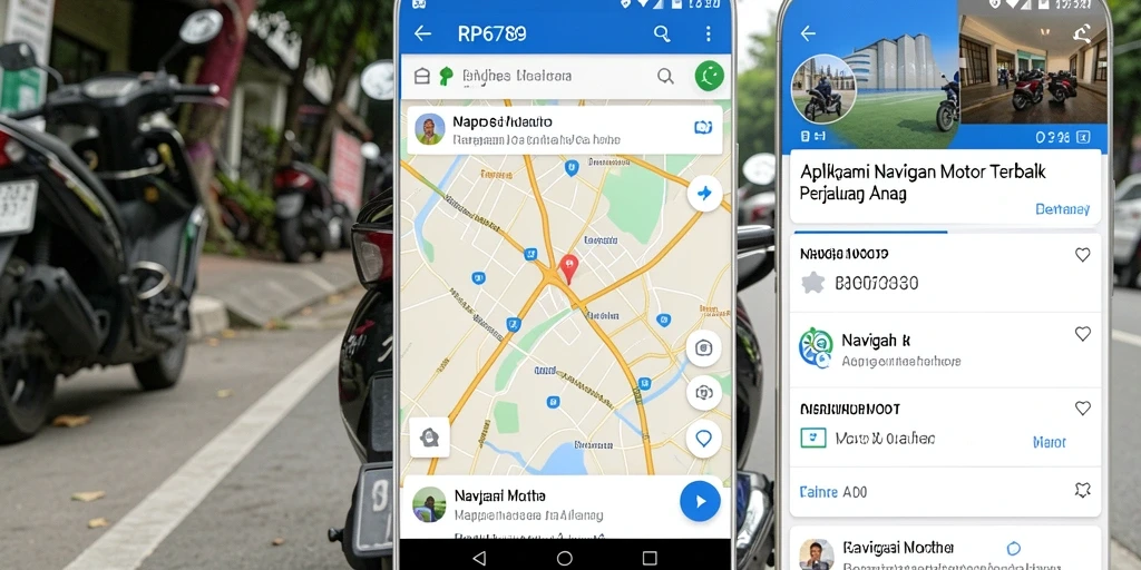 Tampilan antarmuka aplikasi RP6789 yang mudah digunakan untuk navigasi motor.