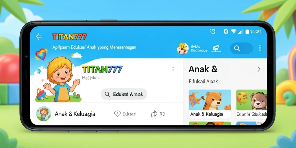 Antarmuka edukasi interaktif dari TITAN777 yang menarik untuk anak.